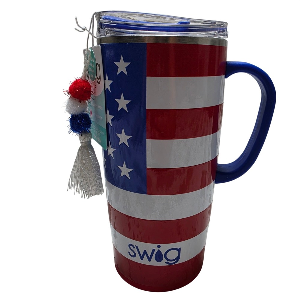 Swig Life 22oz American Flag Insulated Stainless Steel Travel Mug with Handle
